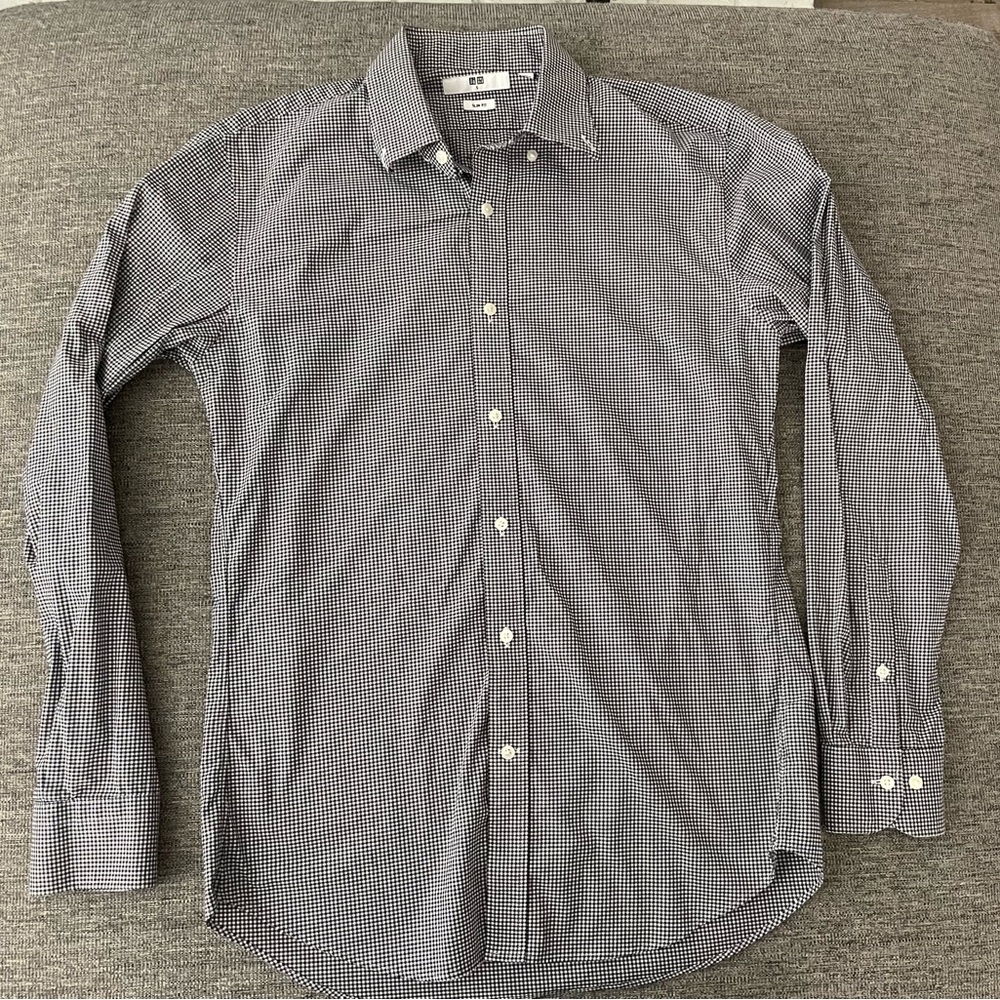 Uniqlo Black and White Gingham Shirt